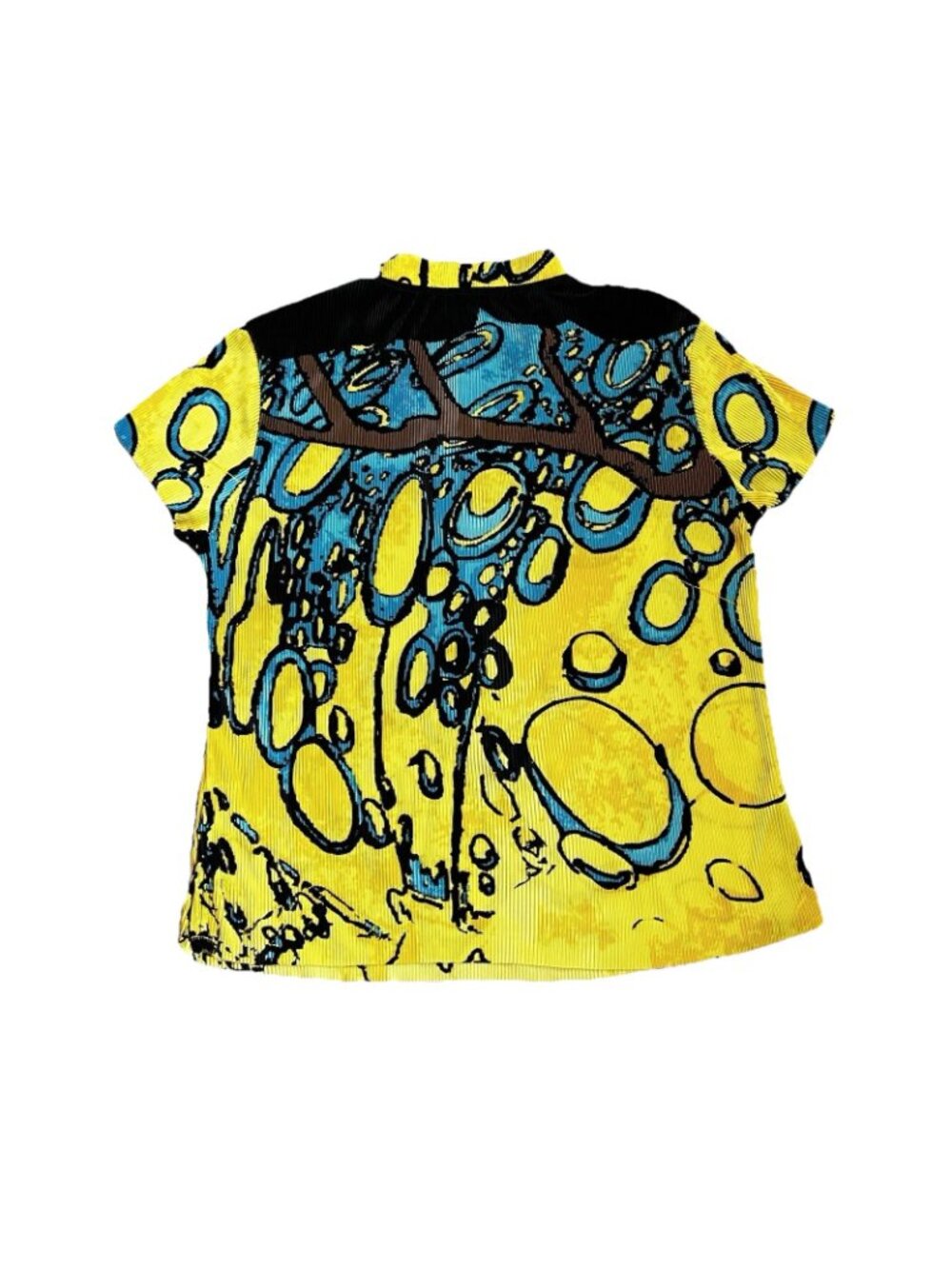 Jamie Sadock 1/4 Zip Crinkle Top SZ XL Abstract Geometric Multicolor Golf Sporty - Picture 7 of 7